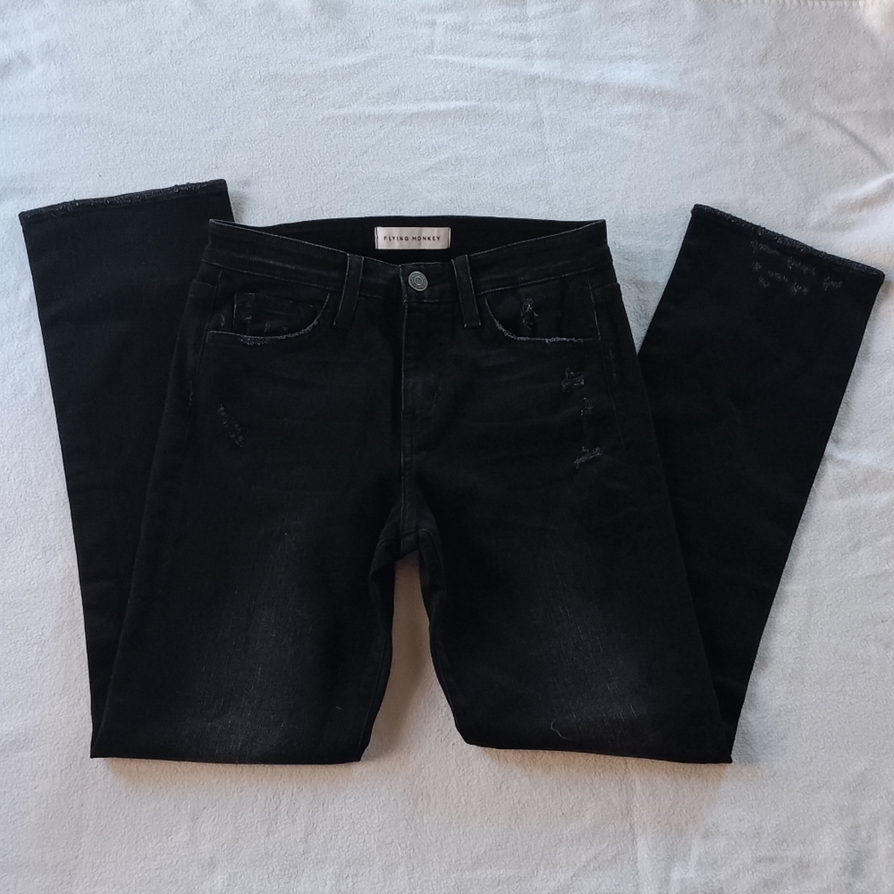 Ripped Black Big Kids Jeans